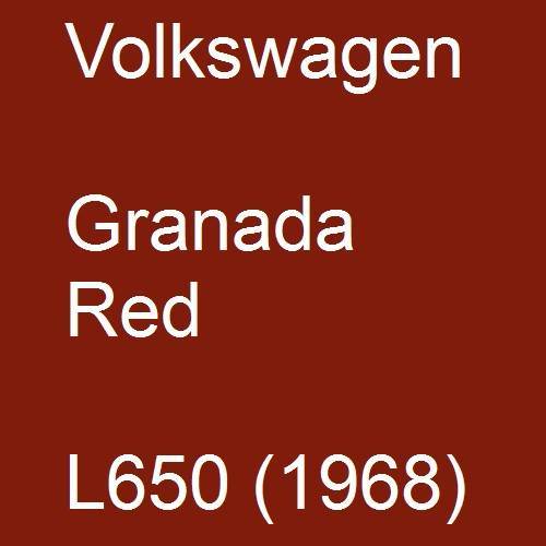 Volkswagen, Granada Red, L650 (1968).